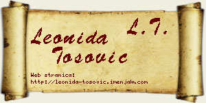 Leonida Tošović vizit kartica